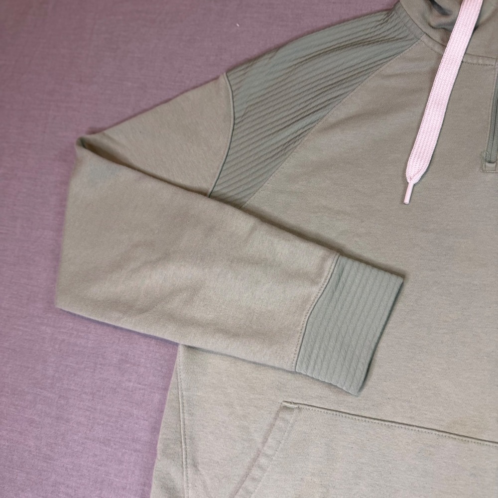 Nike Softball Hoodie Women's Medium Green Dri-FIT 1/4 Zip Pullover Cropped Front - Picture 8 of 13